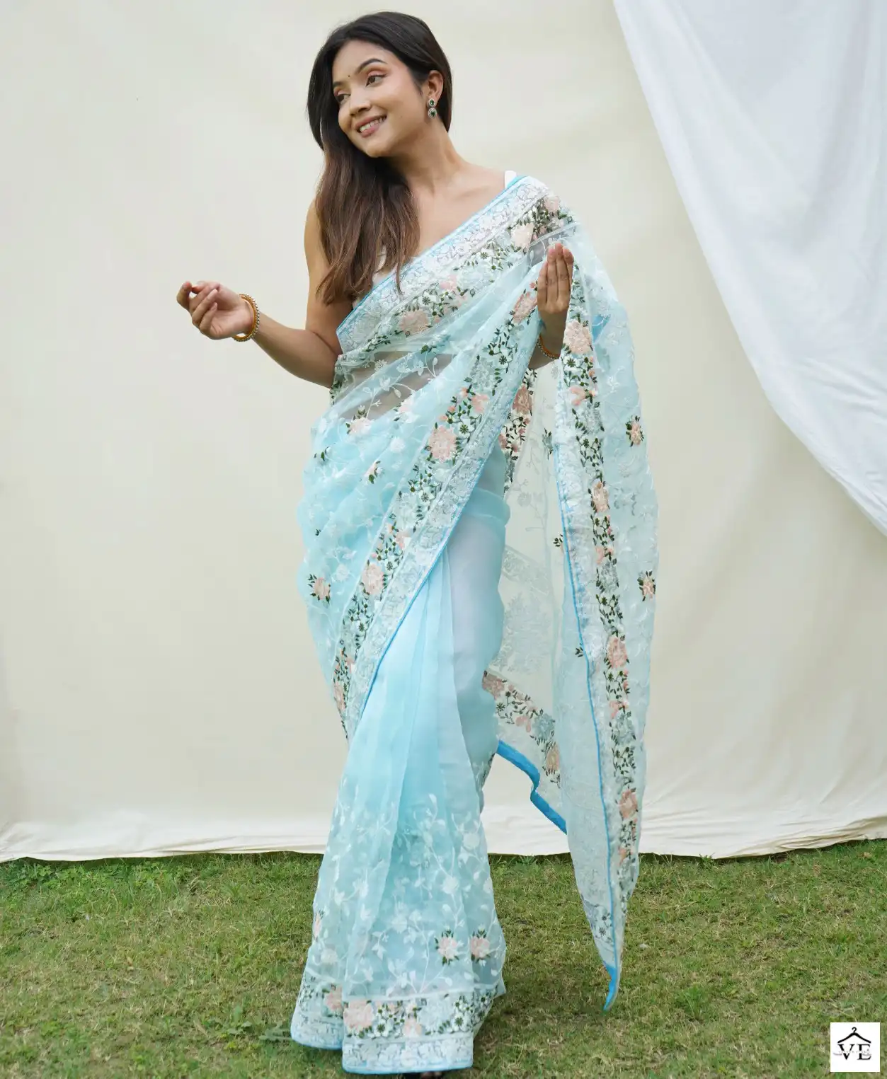 Shree Trends Rangriti Organza Wholesale Designer Sarees Catalog — Wholesale Sarees, MPA wholesale from Surat — view 1