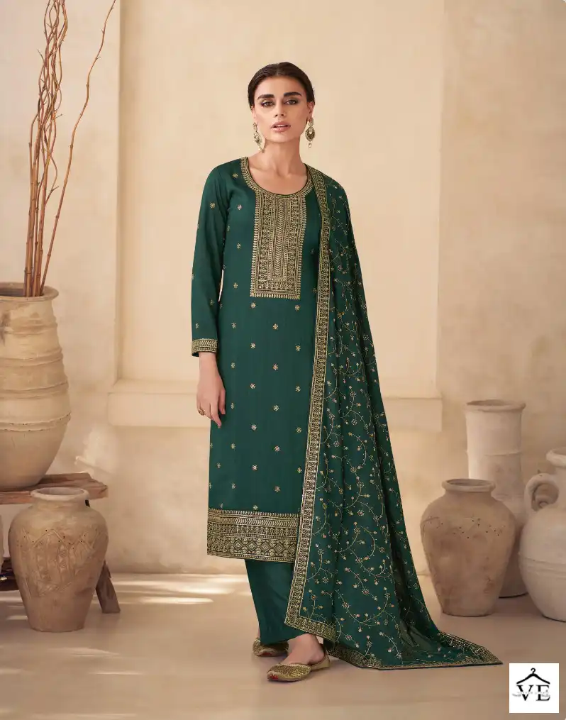 Aashirwad Rasam Premium Silk Wholesale Salwar Suit Catalog — Wholesale Salwar Suits, Aashirwad Creation wholesale from Surat - Gallery Image 4