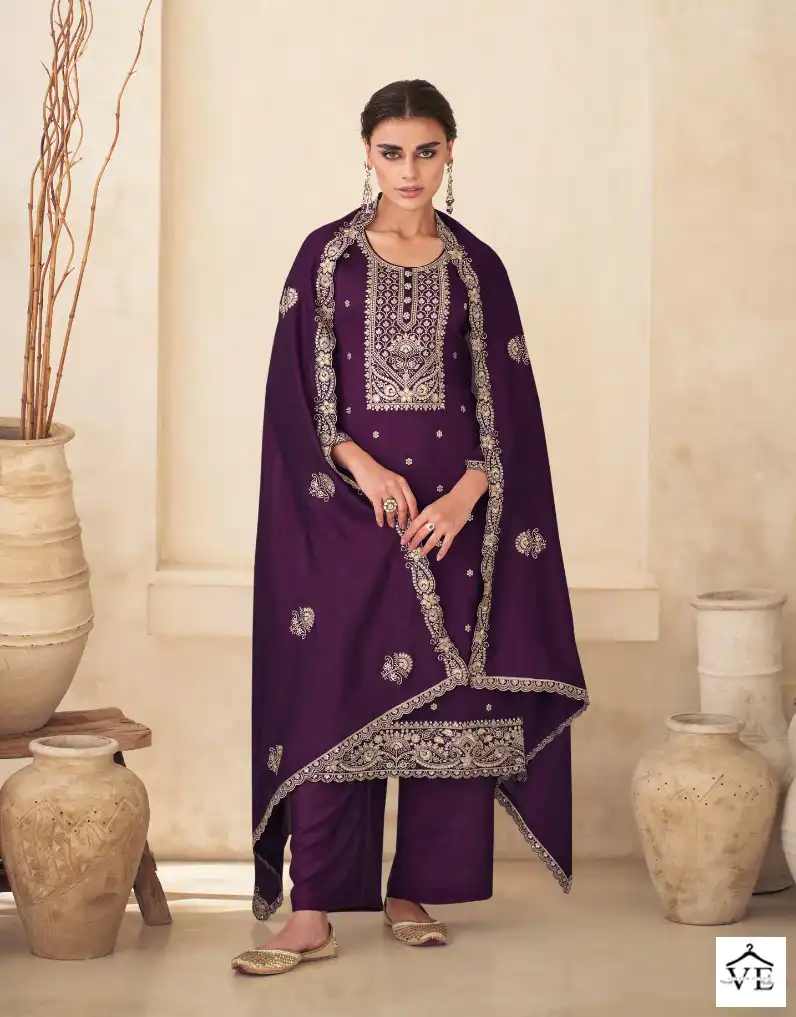Aashirwad Rasam Premium Silk Wholesale Salwar Suit Catalog — Wholesale Salwar Suits, Aashirwad Creation wholesale from Surat - Gallery Image 3
