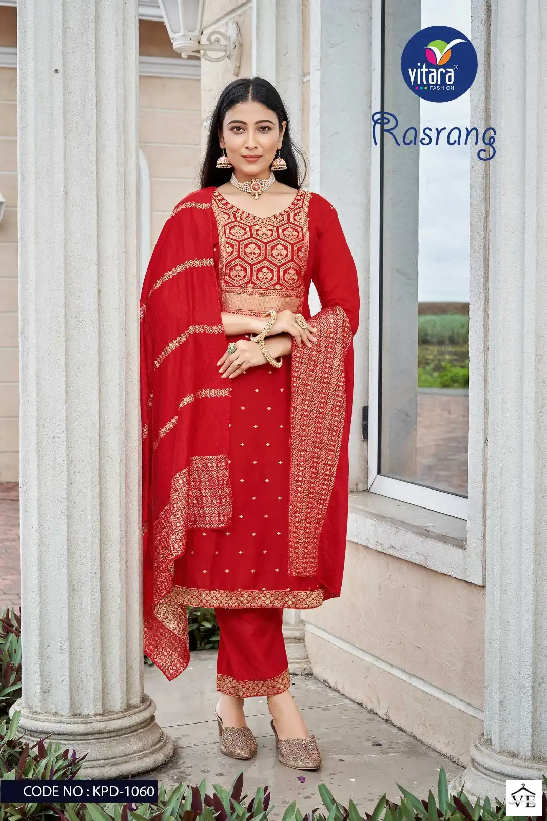 Vitara Rasrang Heavy Modal Viscose Wholesale Readymade Suits Size Set Catalog — Wholesale Salwar Suits, MPA wholesale from Surat - Gallery Image 2