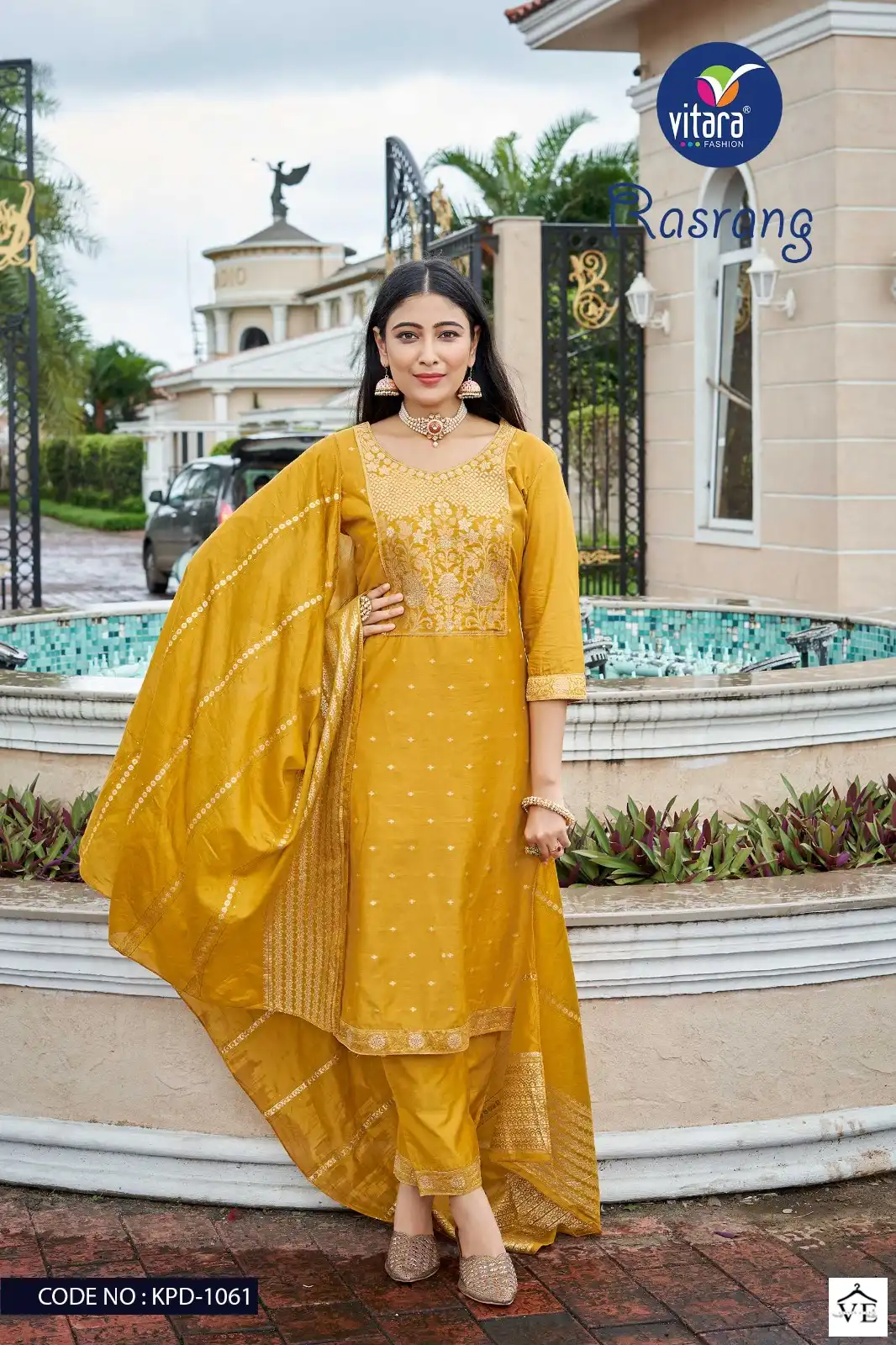 Vitara Rasrang Heavy Modal Viscose Wholesale Readymade Suits Size Set Catalog — Wholesale Salwar Suits, MPA wholesale from Surat - Gallery Image 3