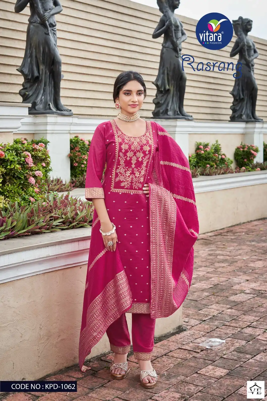 Vitara Rasrang Heavy Modal Viscose Wholesale Readymade Suits Size Set Catalog — Wholesale Salwar Suits, MPA wholesale from Surat — view 4