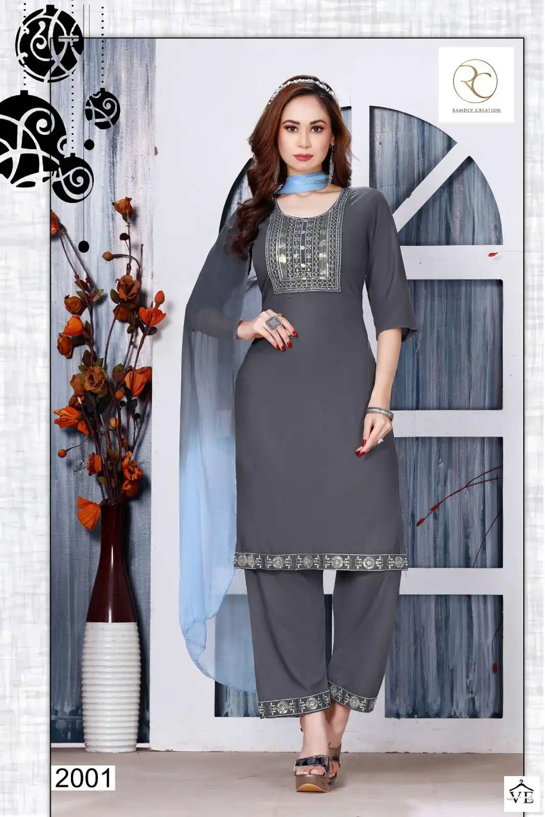 Vardan Ethnic Rc Mirza Vol 1 Rayon 14 Kg Wholesale Readymade Salwar Suit Catalog — Wholesale Salwar Suits, MPA wholesale from Surat - Gallery Image 2
