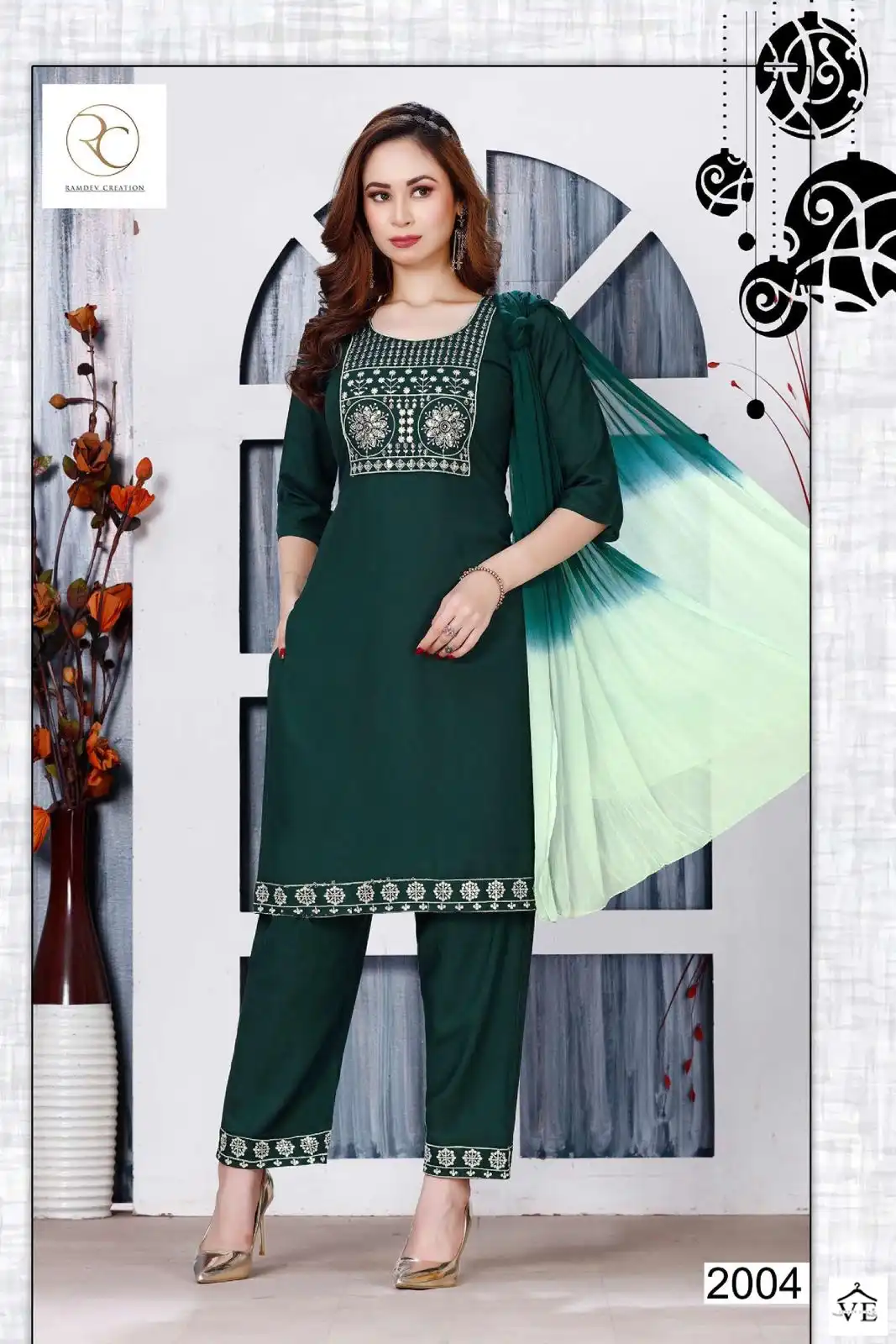 Vardan Ethnic Rc Mirza Vol 1 Rayon 14 Kg Wholesale Readymade Salwar Suit Catalog — Wholesale Salwar Suits, MPA wholesale from Surat - Gallery Image 4
