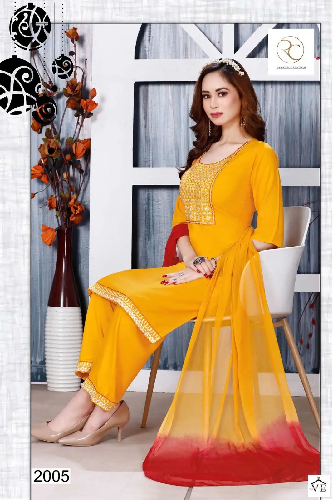 Vardan Ethnic Rc Mirza Vol 1 Rayon 14 Kg Wholesale Readymade Salwar Suit Catalog — Wholesale Salwar Suits, MPA wholesale from Surat - Gallery Image 7