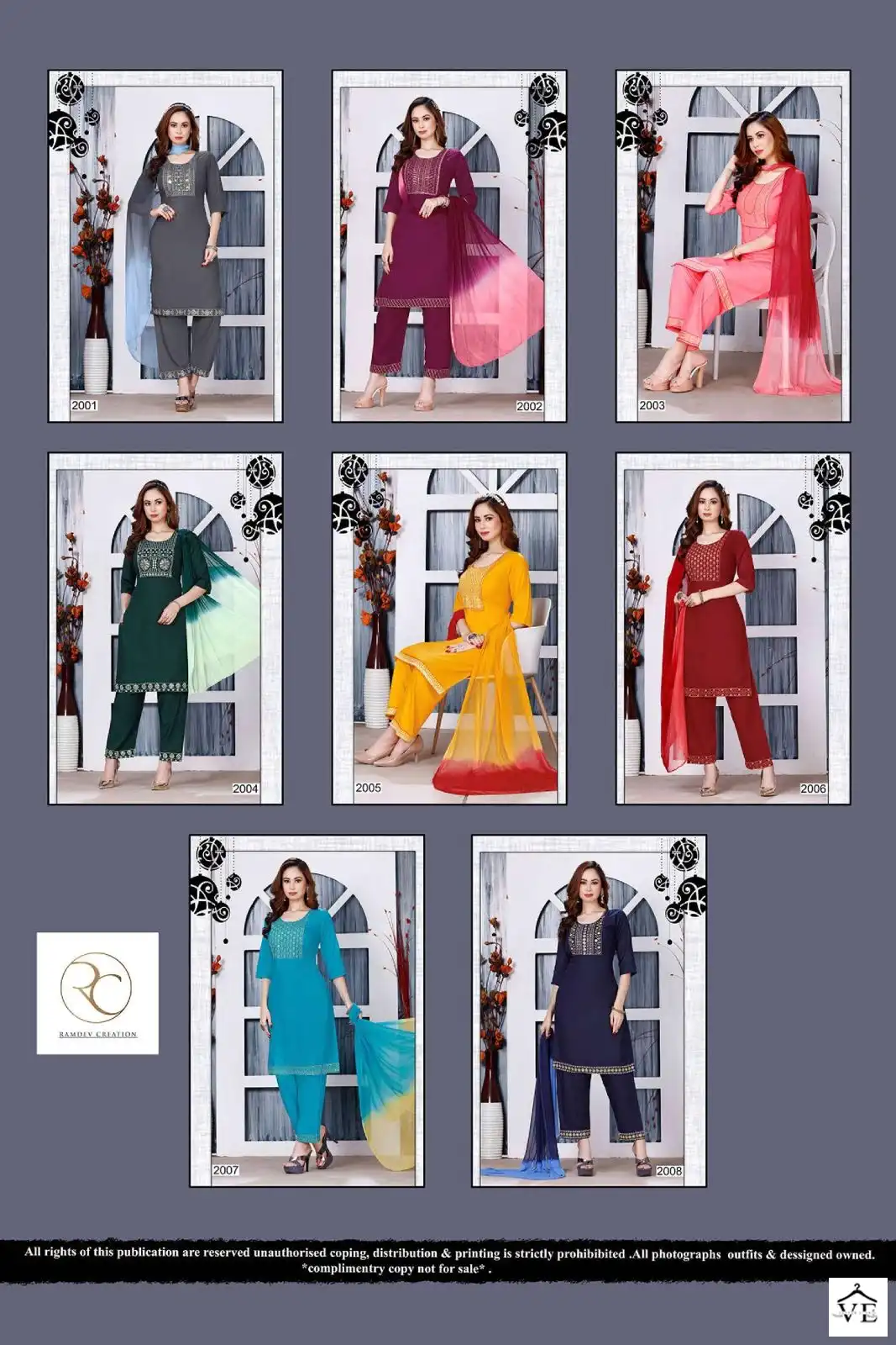 Vardan Ethnic Rc Mirza Vol 1 Rayon 14 Kg Wholesale Readymade Salwar Suit Catalog — Wholesale Salwar Suits, MPA wholesale from Surat — view 9