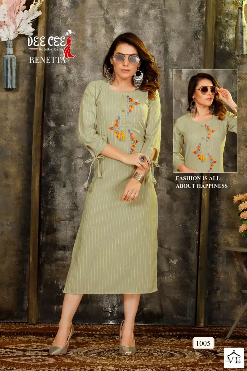 Deecee Renetta Heavy Dobby Lining Wholesale Fancy Kurtis Catalog — Wholesale Kurtis, MPA wholesale from Surat - Gallery Image 3