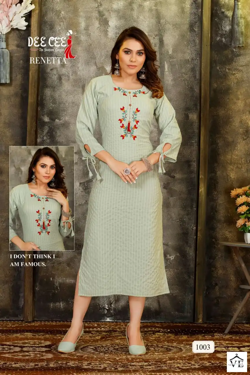 Deecee Renetta Heavy Dobby Lining Wholesale Fancy Kurtis Catalog — Wholesale Kurtis, MPA wholesale from Surat - Gallery Image 5