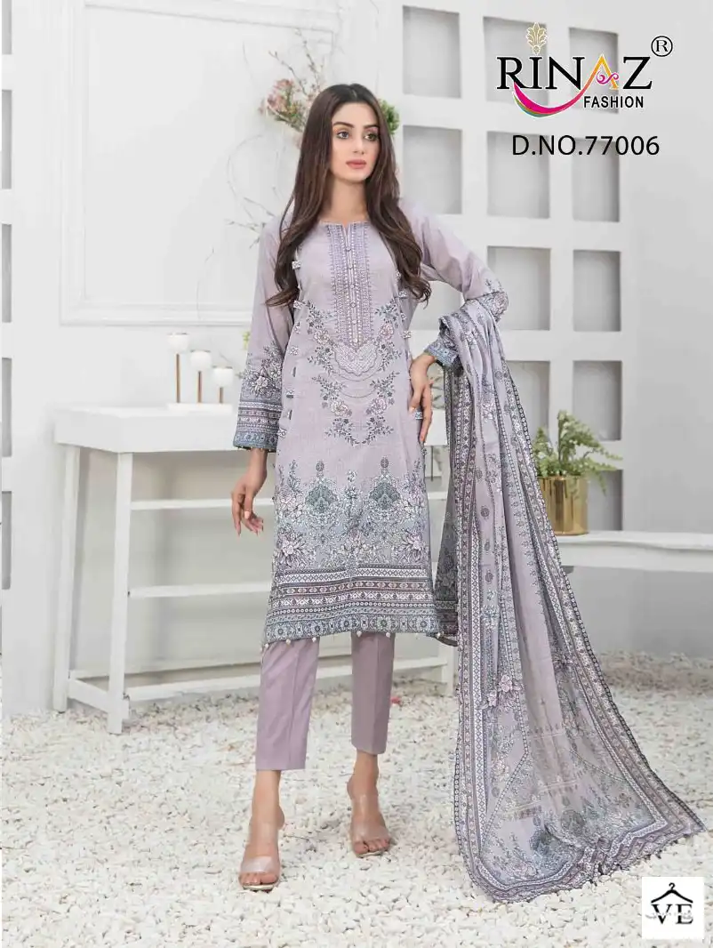 Rinaz Fashion Mehmal Vol 2 Cotton Wholesale Embroidery Work Pakistani Salwar Suit Catalog — Wholesale Salwar Suits, MPA wholesale from Surat - Gallery Image 2
