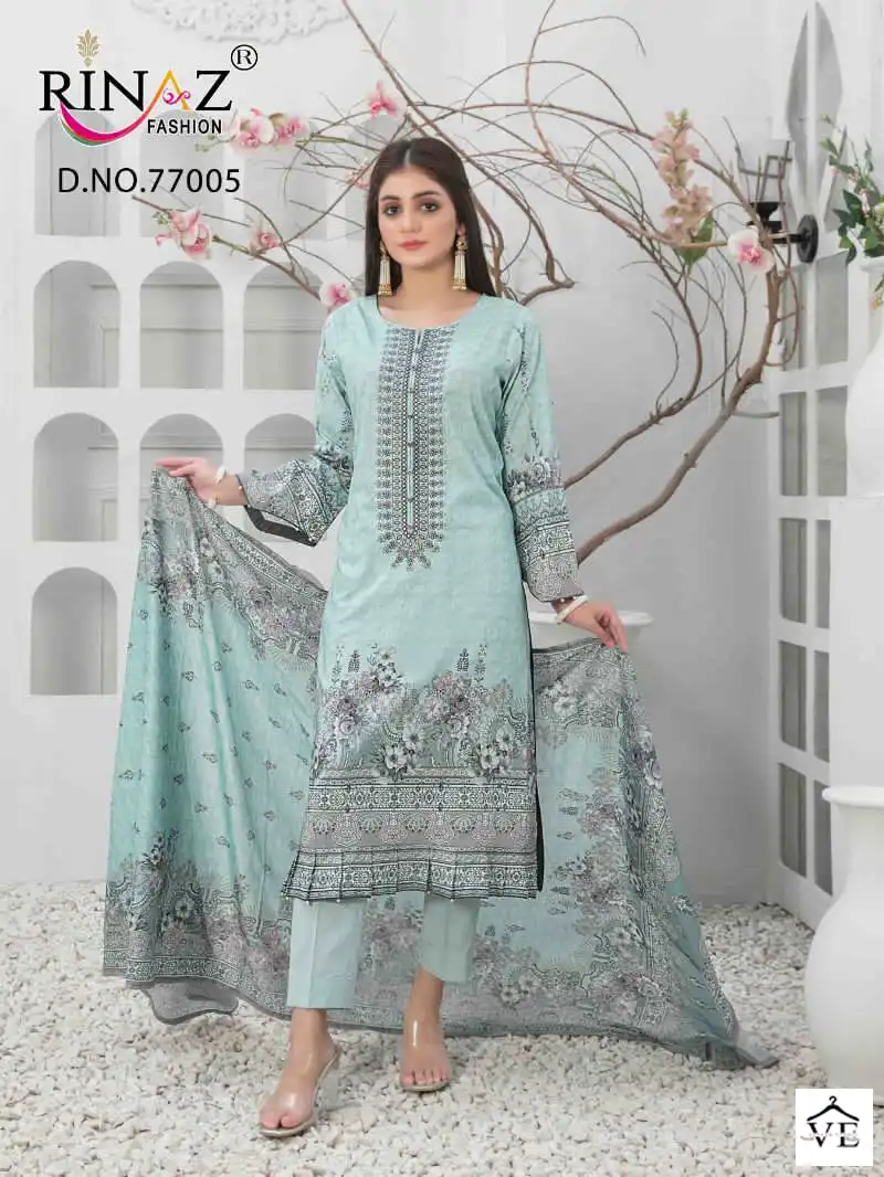 Rinaz Fashion Mehmal Vol 2 Cotton Wholesale Embroidery Work Pakistani Salwar Suit Catalog — Wholesale Salwar Suits, MPA wholesale from Surat - Gallery Image 3