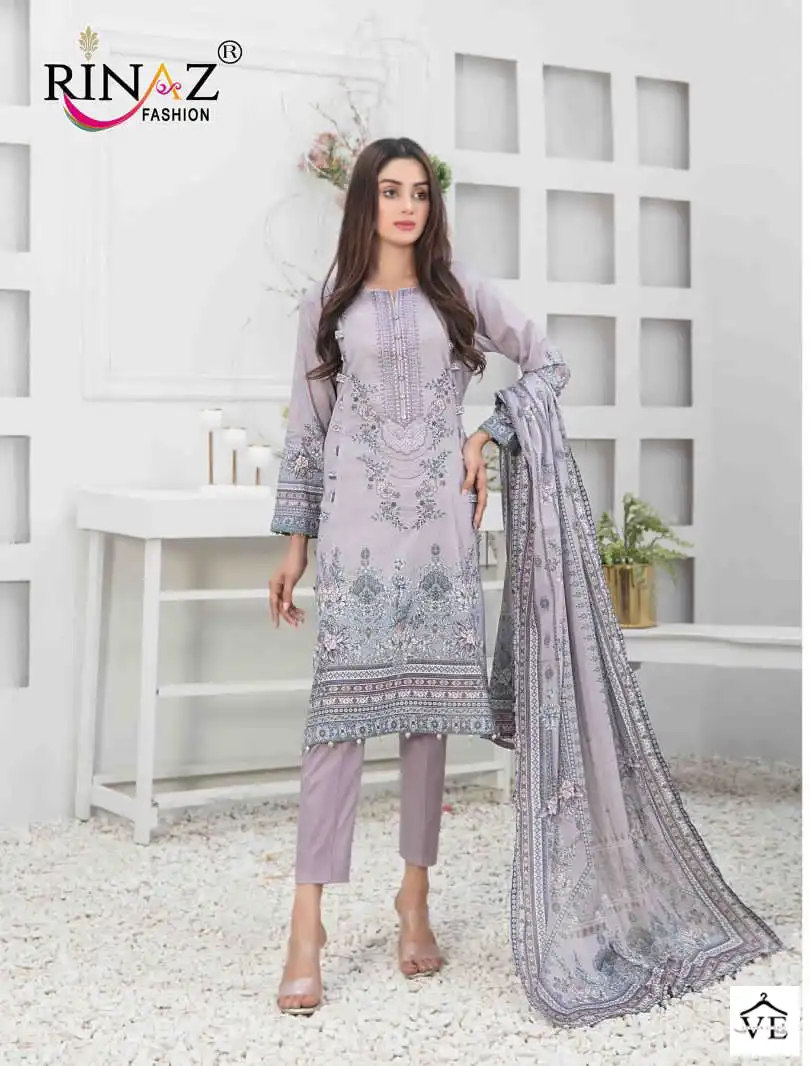 Rinaz Fashion Mehmal Vol 2 Cotton Wholesale Embroidery Work Pakistani Salwar Suit Catalog — Wholesale Salwar Suits, MPA wholesale from Surat - Gallery Image 4
