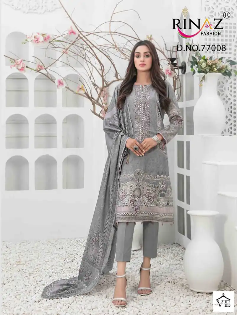 Rinaz Fashion Mehmal Vol 2 Cotton Wholesale Embroidery Work Pakistani Salwar Suit Catalog — Wholesale Salwar Suits, MPA wholesale from Surat - Gallery Image 5