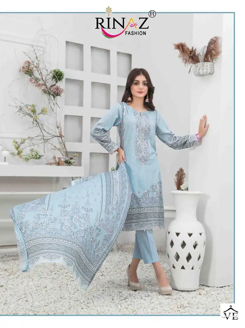 Rinaz Fashion Mehmal Vol 2 Cotton Wholesale Embroidery Work Pakistani Salwar Suit Catalog — Wholesale Salwar Suits, MPA wholesale from Surat - Gallery Image 8