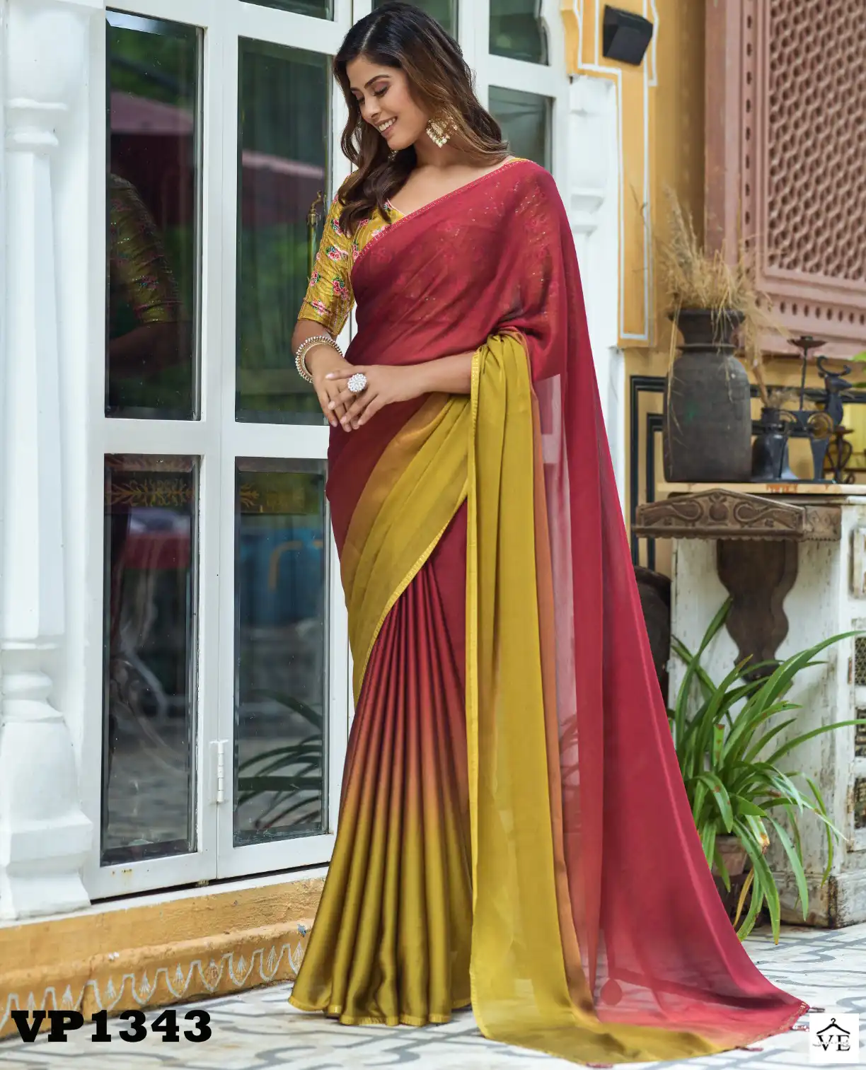 Fashion Berry Rocky Chiffon Wholesale Sarees Catalog — Wholesale Sarees, MPA wholesale from Surat — view 1