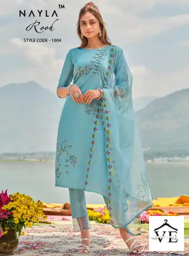 Nayla Rooh Pure Modal Chanderi Wholesale Readymade Readymade Salwar Suit Catalog — Wholesale Salwar Suits, MPA wholesale from Surat — view 1