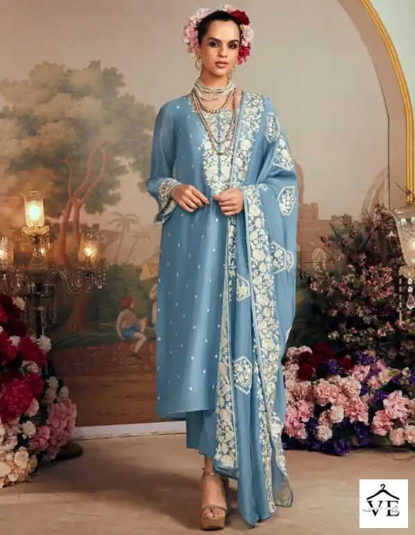 Kimora Rosalba Organza Silk Wholesale Designer Salwar Suit Catalog — Wholesale Salwar Suits, MPA wholesale from Surat — view 1