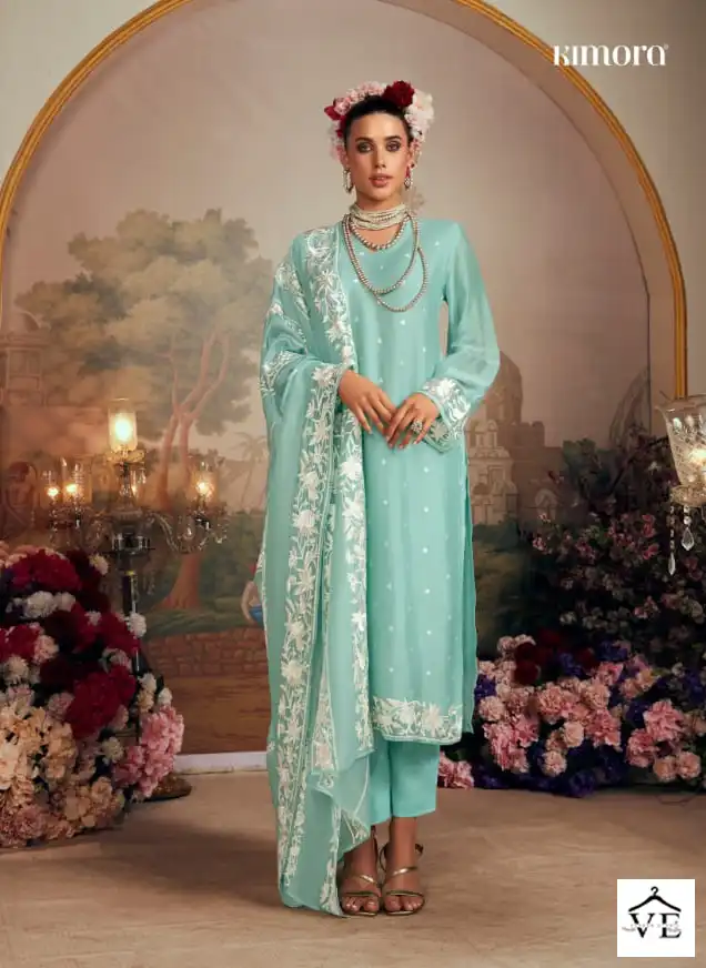 Kimora Rosalba Organza Silk Wholesale Designer Salwar Suit Catalog — Wholesale Salwar Suits, MPA wholesale from Surat - Gallery Image 8