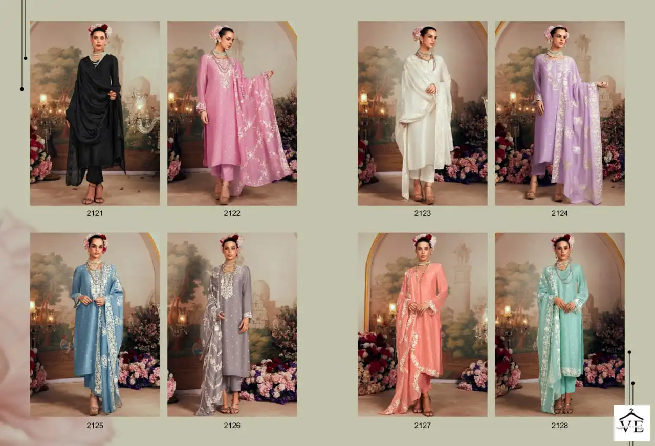 Kimora Rosalba Organza Silk Wholesale Designer Salwar Suit Catalog — Wholesale Salwar Suits, MPA wholesale from Surat — view 9