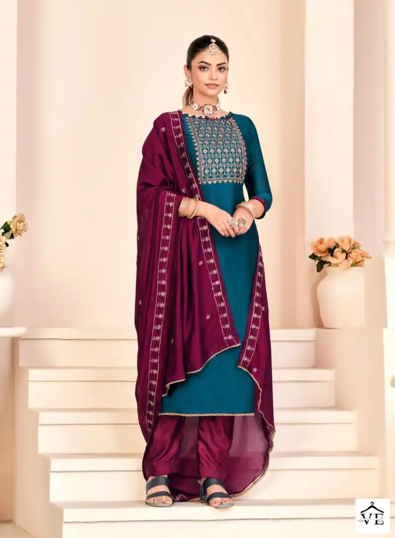 Vishnu Rose Gold Vol 3 Silk Wholesale Fancy Sequence Designer Salwar Suit Catalog — Wholesale Salwar Suits, MPA wholesale from Surat - Gallery Image 2