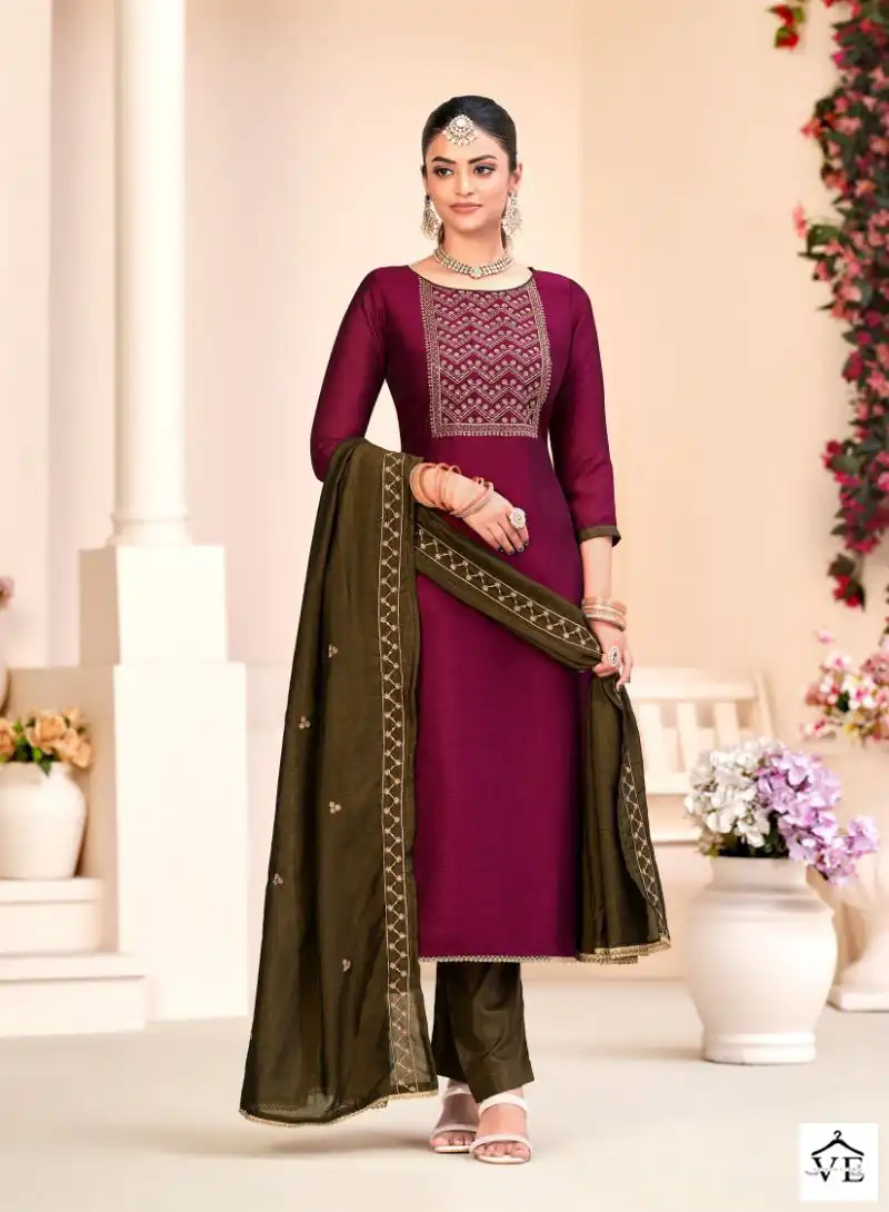 Vishnu Rose Gold Vol 3 Silk Wholesale Fancy Sequence Designer Salwar Suit Catalog — Wholesale Salwar Suits, MPA wholesale from Surat - Gallery Image 4