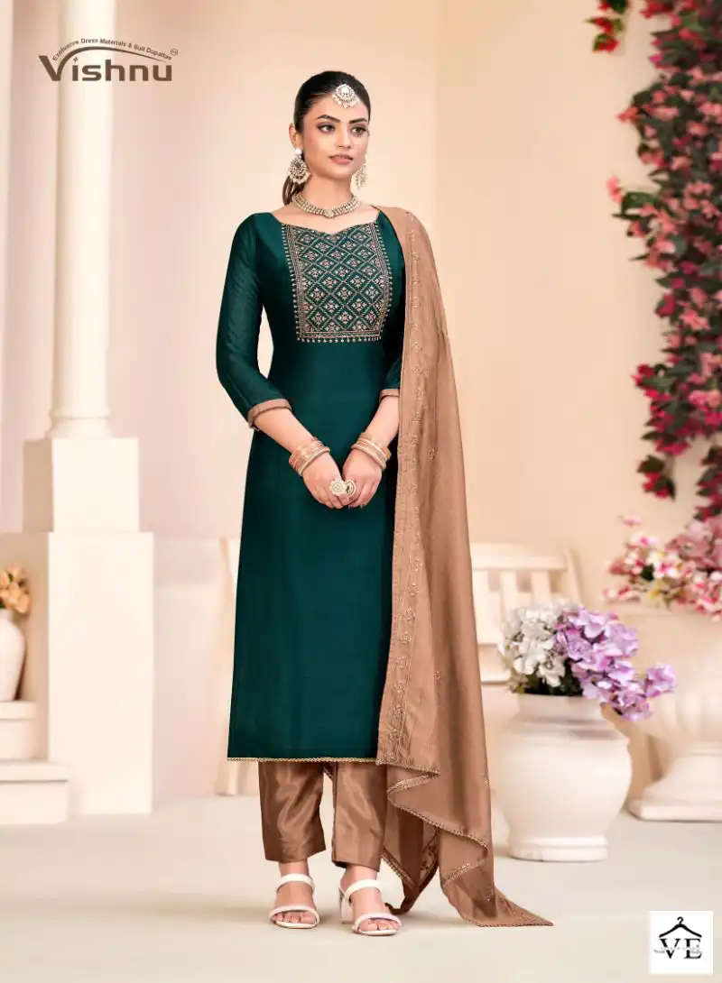 Vishnu Rose Gold Vol 3 Silk Wholesale Fancy Sequence Designer Salwar Suit Catalog — Wholesale Salwar Suits, MPA wholesale from Surat - Gallery Image 5