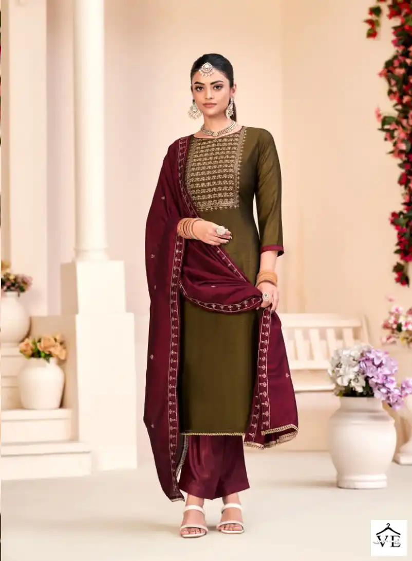 Vishnu Rose Gold Vol 3 Silk Wholesale Fancy Sequence Designer Salwar Suit Catalog — Wholesale Salwar Suits, MPA wholesale from Surat - Gallery Image 6