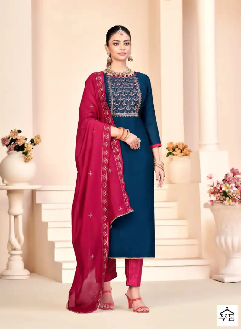 Vishnu Rose Gold Vol 3 Silk Wholesale Fancy Sequence Designer Salwar Suit Catalog — Wholesale Salwar Suits, MPA wholesale from Surat - Gallery Image 8