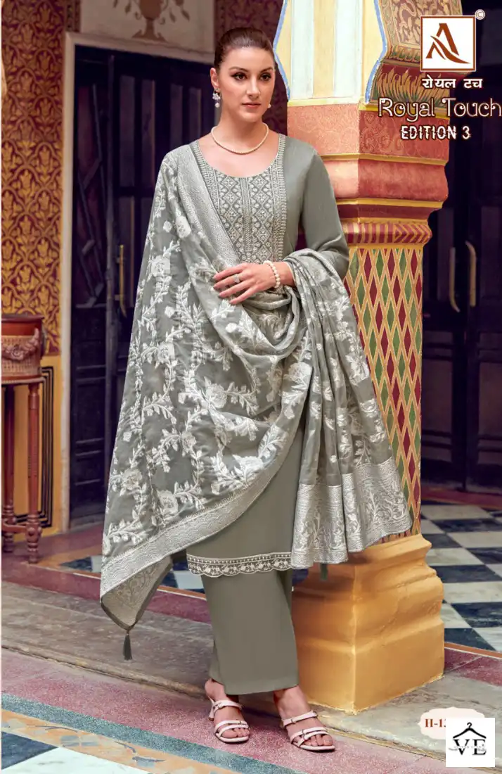 Alok Suits Royal Touch Edition Vol 3 Viscose Wholesale Lucknowi Thread Work Designer Salwar Suit Catalog — Wholesale Salwar Suits, Alok Suit wholesale from Surat - Gallery Image 3