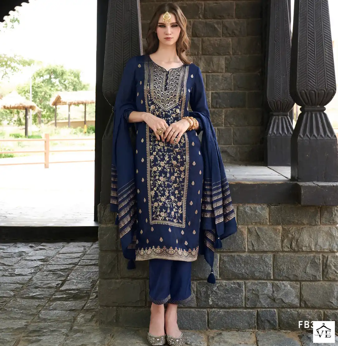 Four Buttons Royalty Vol 5 Jacquard Wholesale Designer Readymade Salwar Suit Catalog — Wholesale Salwar Suits, MPA wholesale from Surat — view 1
