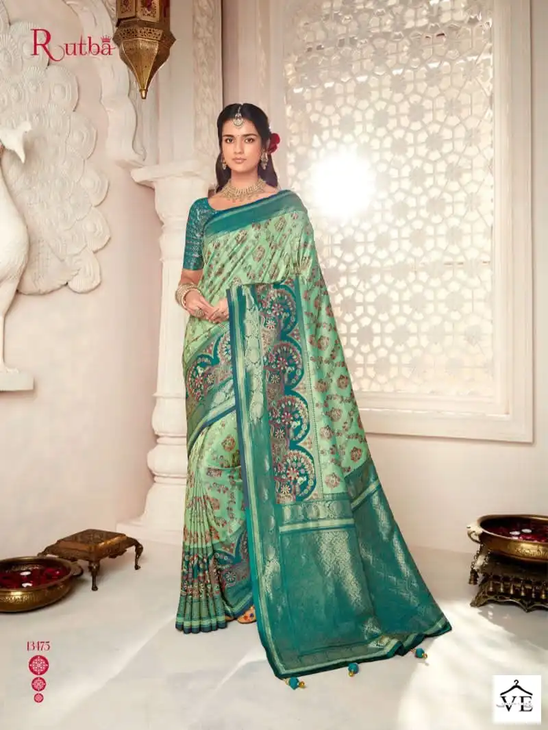 Krishna Gokul Rutba Vol 9 Silk Wholesale Saree Catalog — Wholesale Sarees, MPA wholesale from Surat - Gallery Image 5