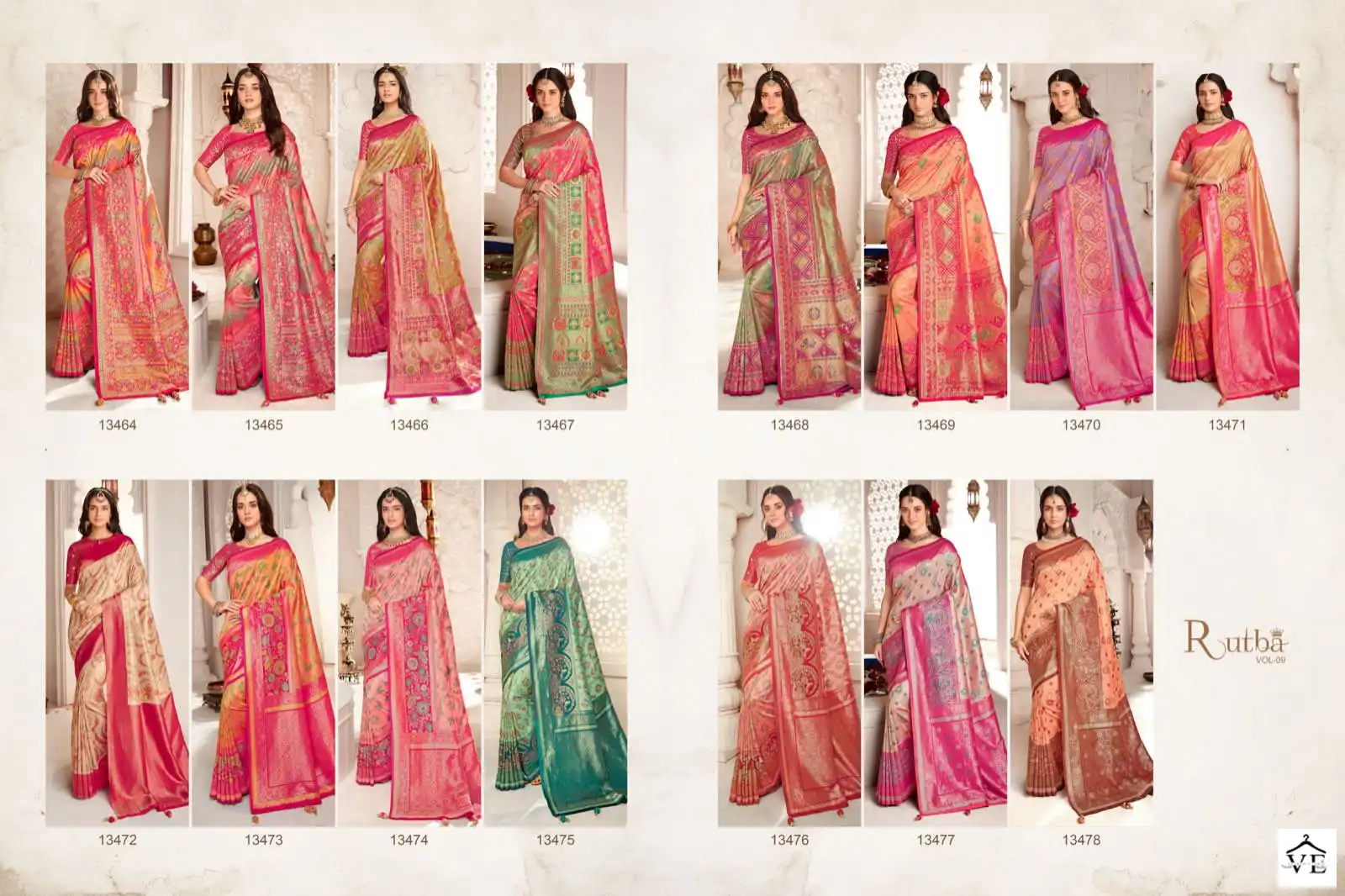 Krishna Gokul Rutba Vol 9 Silk Wholesale Saree Catalog — Wholesale Sarees, MPA wholesale from Surat — view 15