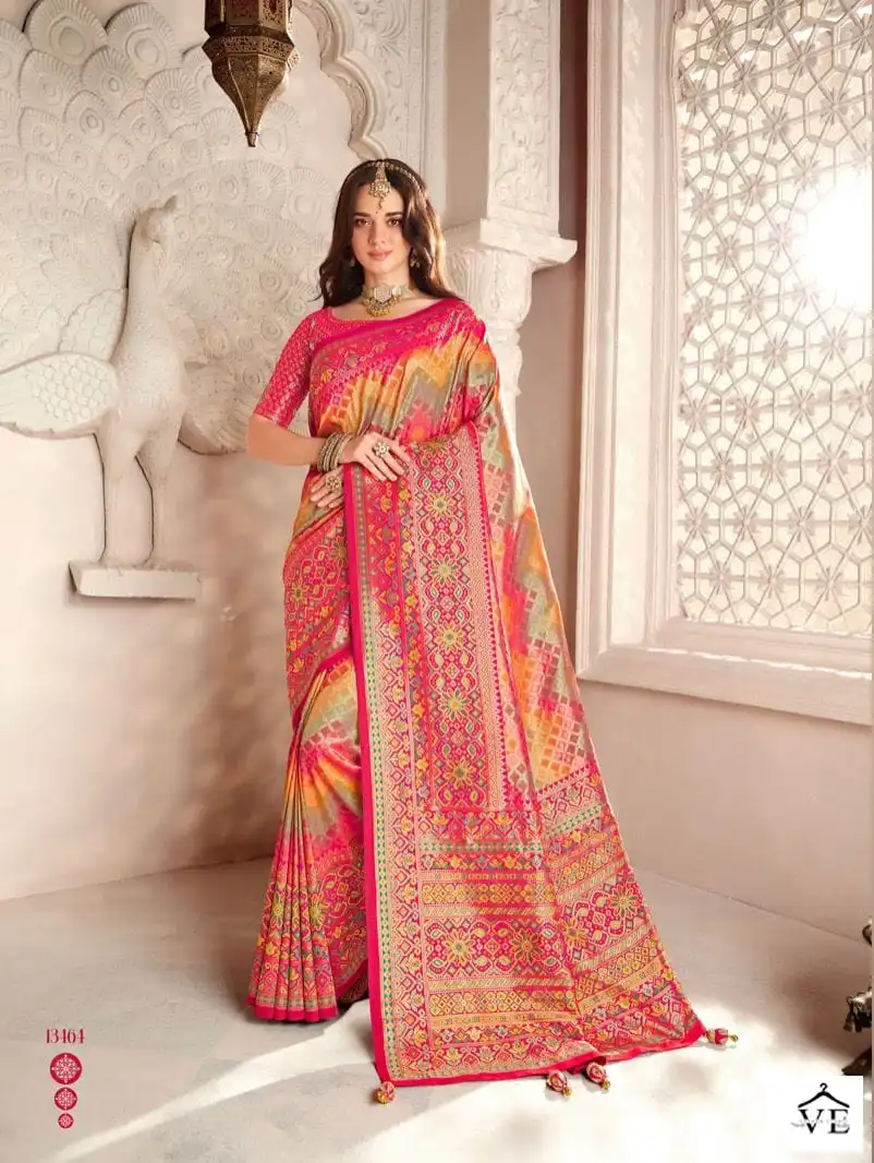 Krishna Gokul Rutba Vol 9 Silk Wholesale Saree Catalog — Wholesale Sarees, MPA wholesale from Surat - Gallery Image 9