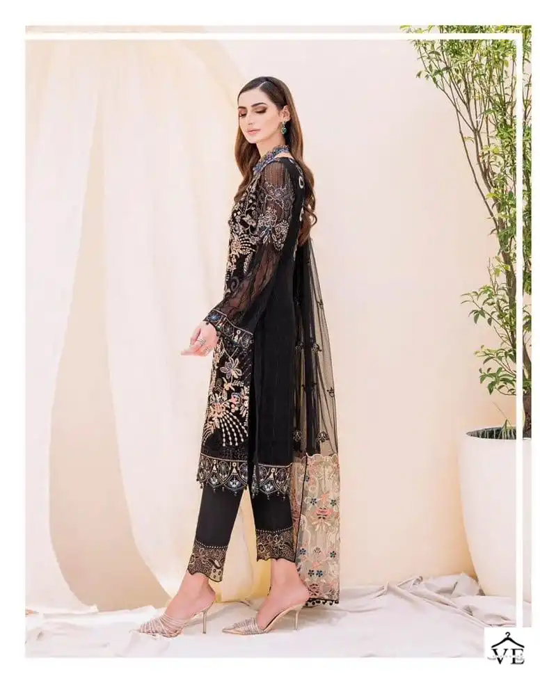 Vardan Ethnic Ramsha Chiffon Collection Vol 23 Embroidered Chiffon Wholesale Original Pakistani Salwar Suit Catalog — Wholesale Salwar Suits, MPA wholesale from Surat - Gallery Image 11