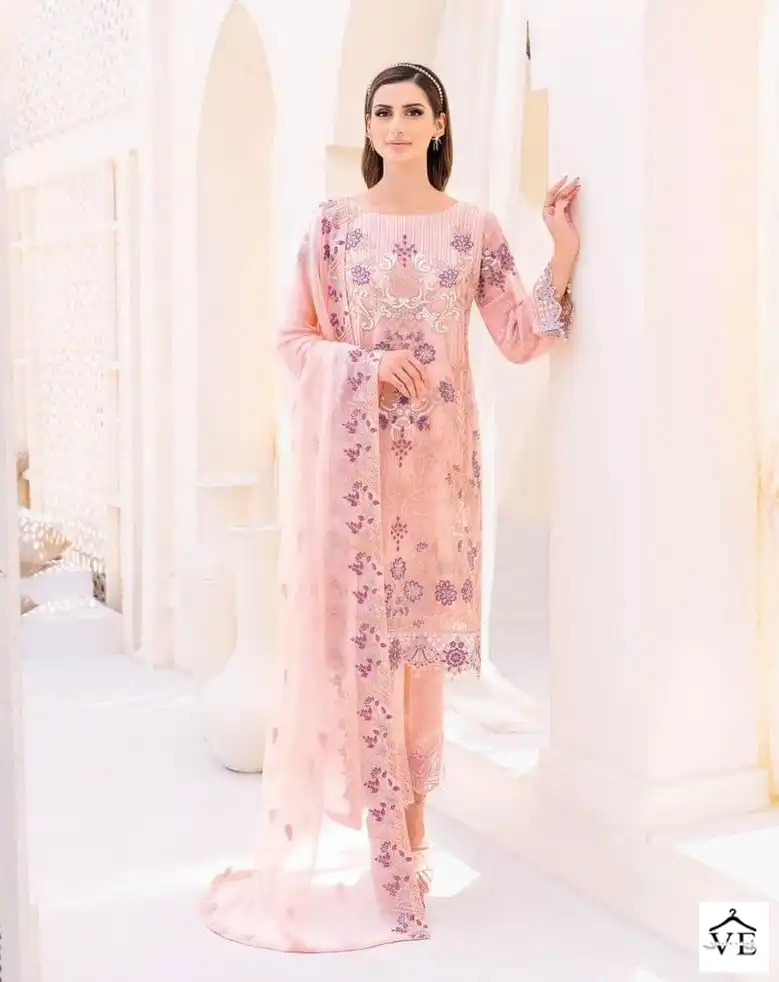 Vardan Ethnic Ramsha Chiffon Collection Vol 23 Embroidered Chiffon Wholesale Original Pakistani Salwar Suit Catalog — Wholesale Salwar Suits, MPA wholesale from Surat - Gallery Image 12