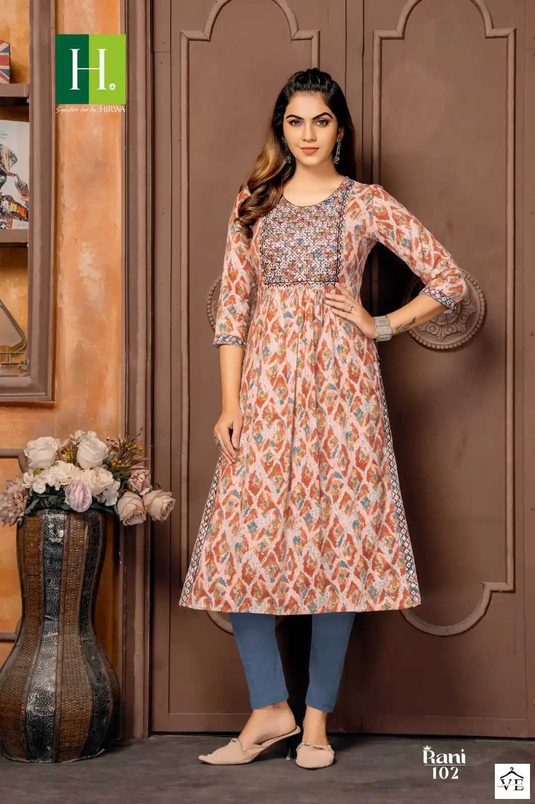 Hirwa Rani Heavy Rayon Wholesale Designer Kurtis Catalog — Wholesale Kurtis, MPA wholesale from Surat - Gallery Image 6