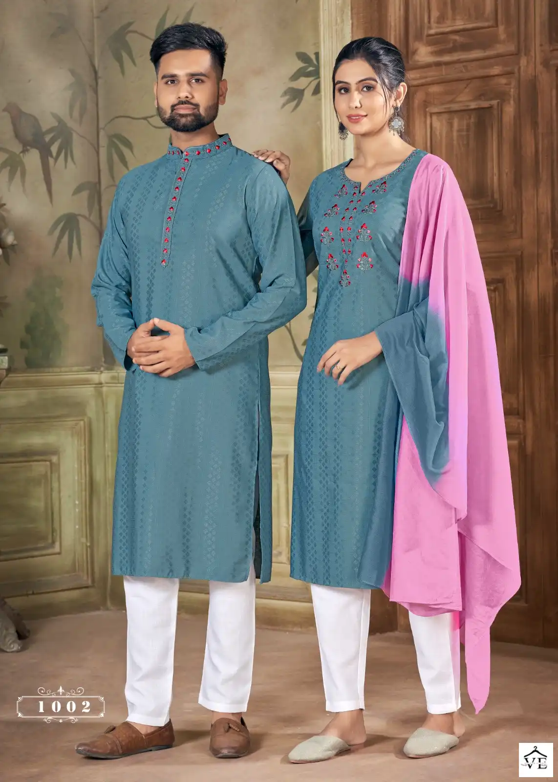 Banwery Royal Couple Vol-12 Pure Viscose Wholesale Couple Combo Catalog — Wholesale Kurtis, Banwery wholesale from Surat - Gallery Image 3