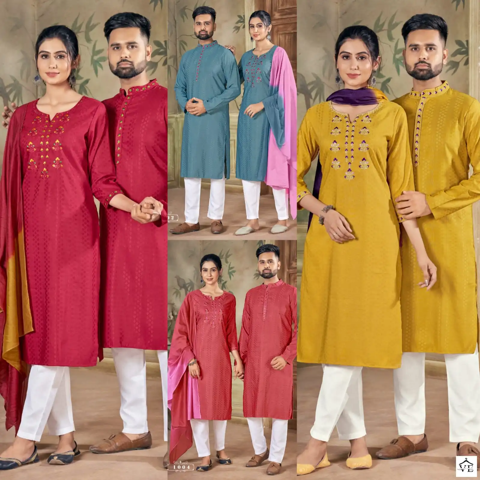 Banwery Royal Couple Vol-12 Pure Viscose Wholesale Couple Combo Catalog — Wholesale Kurtis, Banwery wholesale from Surat - Gallery Image 5
