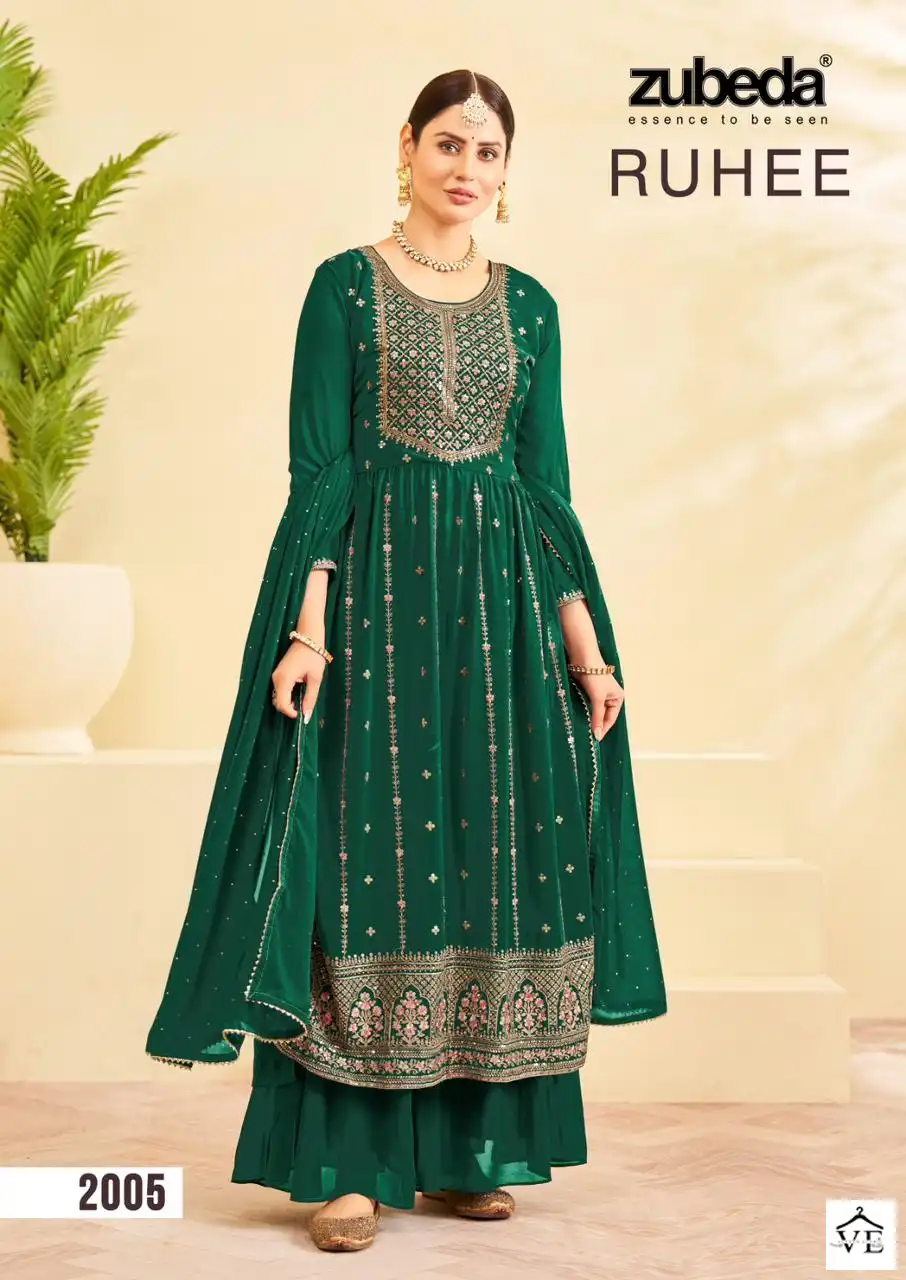 Zubeda Ruhee Real Georgette Wholesale Designer Readymade Salwar Suit Catalog — Wholesale Salwar Suits, MPA wholesale from Surat - Gallery Image 4