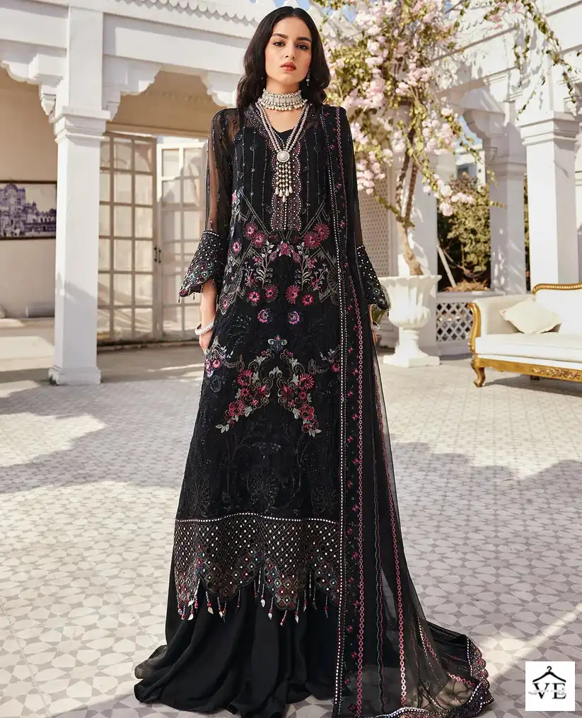 Serine S-155 Faux Georgette Wholesale Pakistani Suit — Wholesale Salwar Suits, MPA wholesale from Surat — view 1