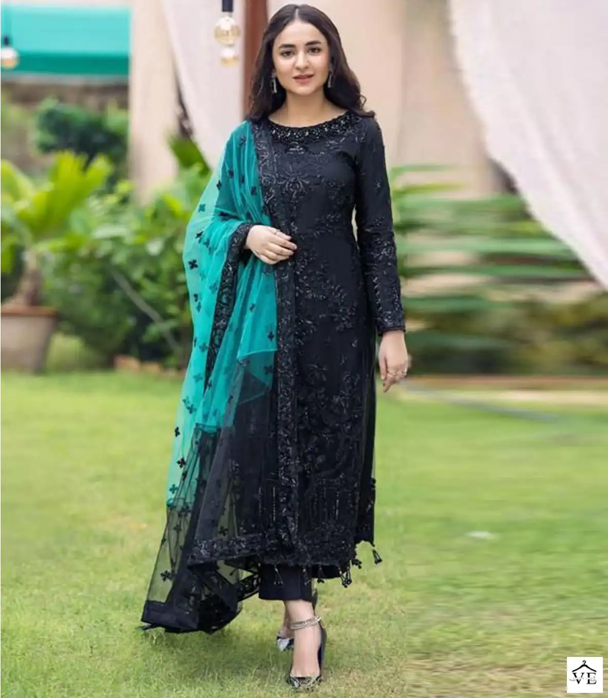 Serine S-184 Faux Georgette Wholesale Pakistani Suit — Wholesale Salwar Suits, MPA wholesale from Surat — view 1