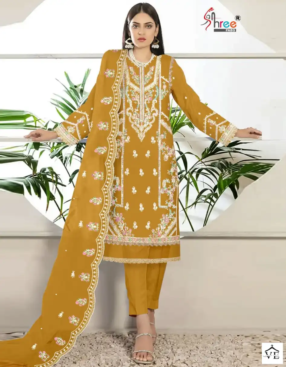 Shree Fab S 717 Soft Organza Wholesale Designer Pakistani Salwar Suit Catalog — Wholesale Salwar Suits, Shree Fabs wholesale from Surat — view 1