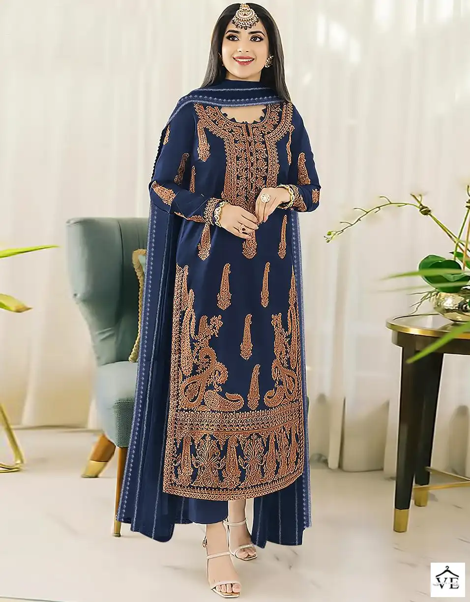 Shree Fabs S-837 Faux Georgette Wholesale Pakistani Suit — Wholesale Salwar Suits, Shree Fabs wholesale from Surat — view 1