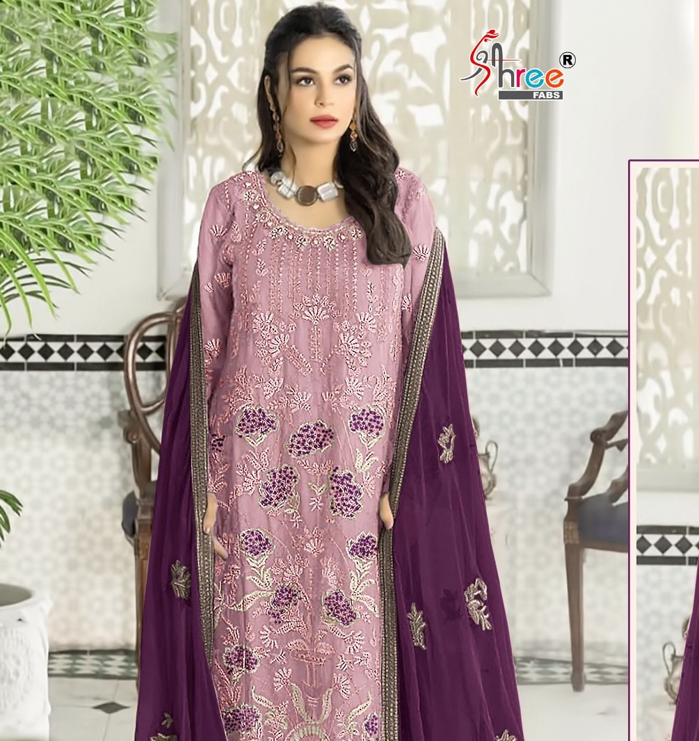 Shree Fabs S 870 Georgette Wholesale Designer Fancy Pakistani Salwar Suit Catalog — Wholesale Salwar Suits, Shree Fabs wholesale from Surat — view 1
