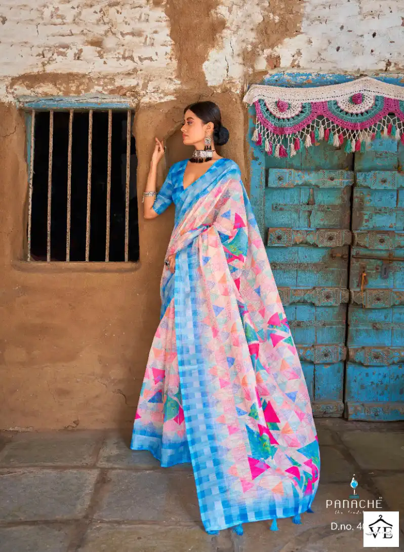 Bhumi Saanvi Vol 3 Linen Wholesale Fancy Sarees Catalog — Wholesale Sarees, MPA wholesale from Surat - Gallery Image 5