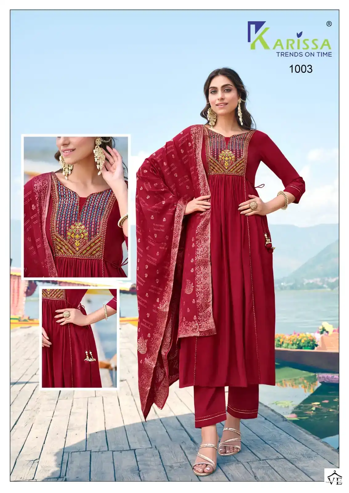 Karissa Saaraa Premium Pure Viscose Silk Wholesale Designer Readymade Salwar Suit Catalog — Wholesale Salwar Suits, Karissa wholesale from Surat - Gallery Image 3