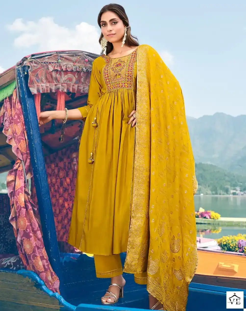 Karissa Saaraa Premium Pure Viscose Silk Wholesale Designer Readymade Salwar Suit Catalog — Wholesale Salwar Suits, Karissa wholesale from Surat — view 1