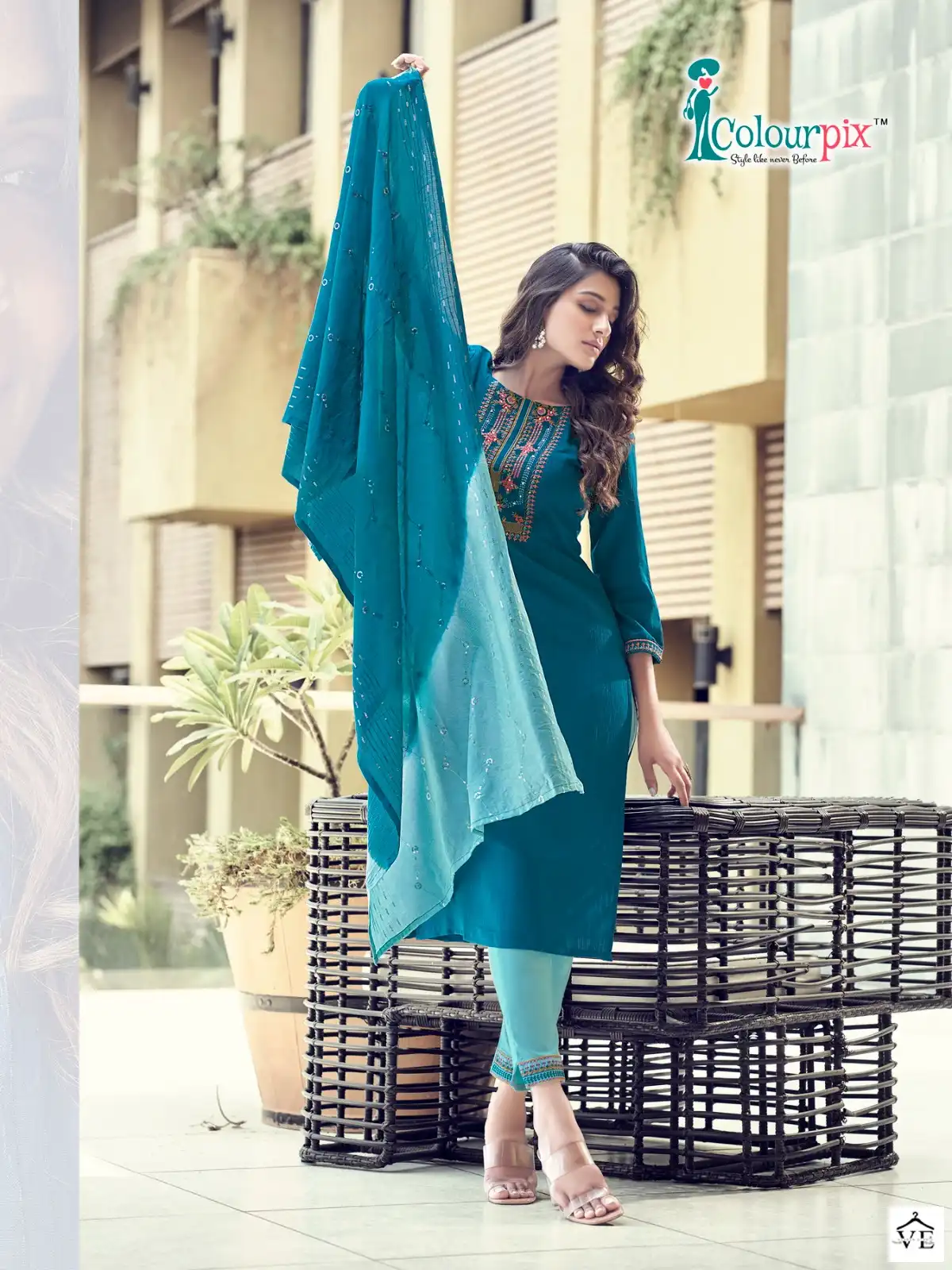 Colourpix Saheli Viscose Wholesale Designer Readymade Salwar Suit Catalog — Wholesale Salwar Suits, MPA wholesale from Surat - Gallery Image 3