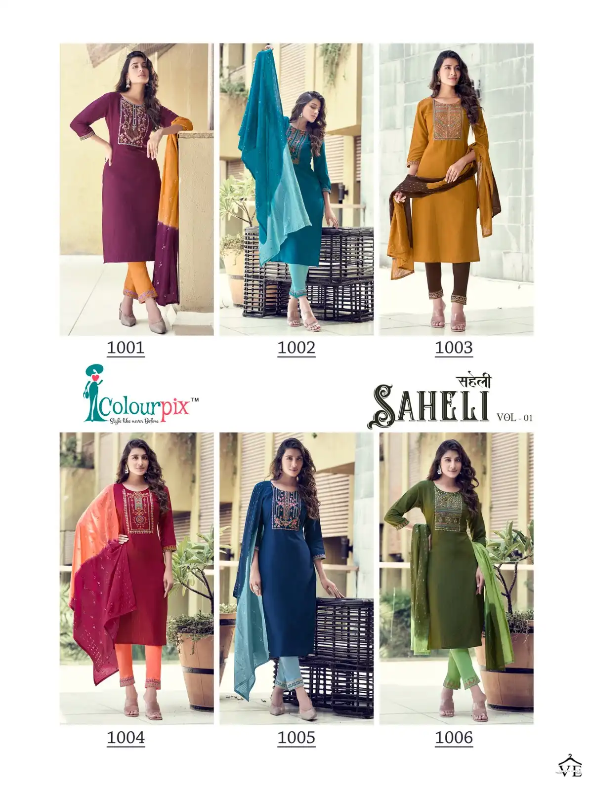 Colourpix Saheli Viscose Wholesale Designer Readymade Salwar Suit Catalog — Wholesale Salwar Suits, MPA wholesale from Surat — view 7