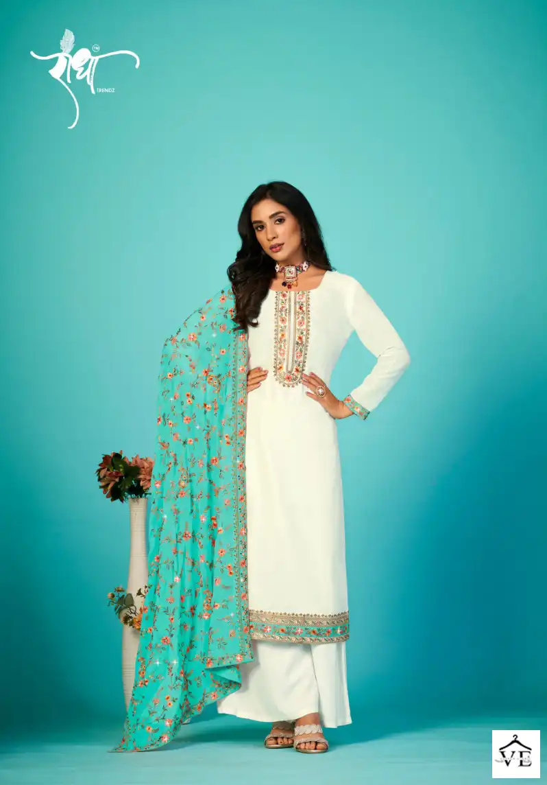 Radha Trendz Sajni Heavy Georgette Wholesale Designer Salwar Suit Catalog — Wholesale Salwar Suits, MPA wholesale from Surat - Gallery Image 2