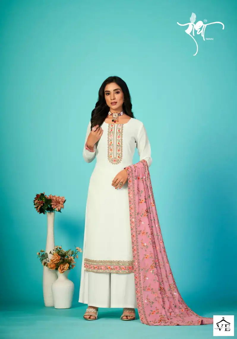 Radha Trendz Sajni Heavy Georgette Wholesale Designer Salwar Suit Catalog — Wholesale Salwar Suits, MPA wholesale from Surat - Gallery Image 3
